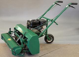 Locke commercial series l30 lawn mower, model 130 p6, gas line disconnected.