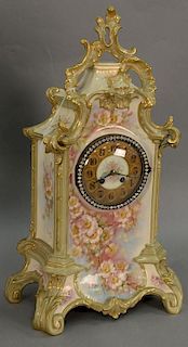 China mantle clock, late 29th century. ht. 21in.
