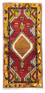 Vintage Turkish Tribal Rug, 2’6” x 5’2” (0.76 x 1.57 M)