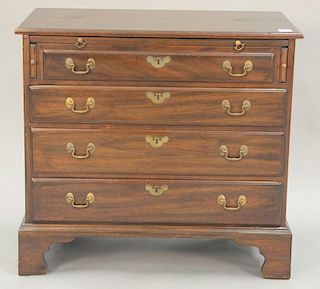 Henkel Harris mahogany four drawer chest with pull ou top slide. ht. 30in., wd. 33in.