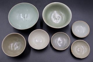 Collection of (7) Chinese Celadon Bowls.