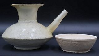 (2) Pcs. of Chinese Glazed Porcelain Wares.