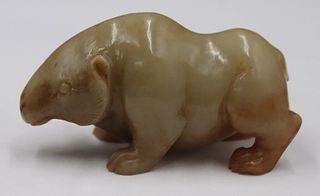 Chinese Carved Russet Jade Beast.