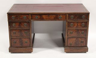 Antique Mahogany Leathertop Desk.