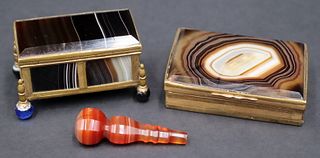 Collection of Banded Agate Objets d'Art.