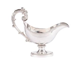 FRENCH SILVER SAUCE BOAT