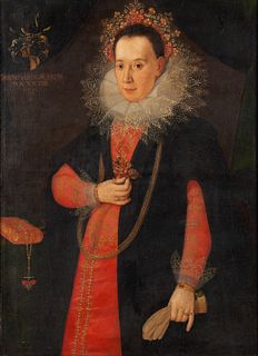 PORTRAIT OF A FEMALE DIGNITARY (CONTINENTAL SCHOOL, EARLY 17TH CENTURY) CIRCLE OF FRANS POURBUS THE YOUNGER