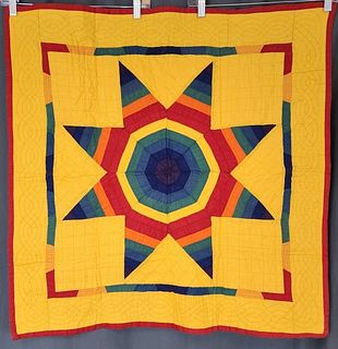Mennonite String Star Small Quilt