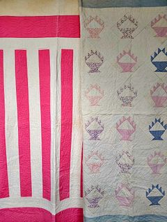 2 Vintage c1940s Quilts as is