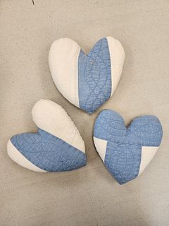3 Heart Quilt Pillows