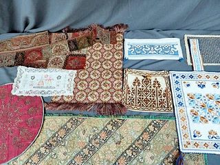 Group of 10 Ethnic Embroidered Textiles