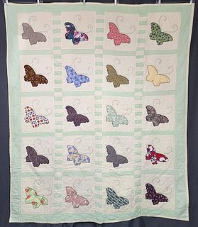 Vintage 1959 Butterfly Quilt