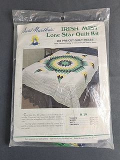 Vintage Aunt Marthas Lone Star Quilt Kit