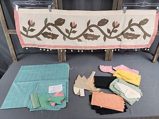 2 c1920 Quilt Kits, with Curtain Valance
