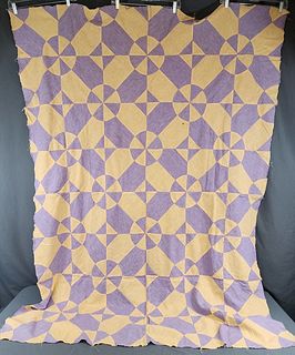 Vintage c1940 Old Maid Combination Quilt Top