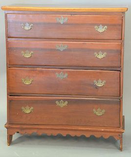 Blanket chest with lift top and two false drawers over two drawers, circa 1780. ht. 44in., wd. 38in., dp. 17in.