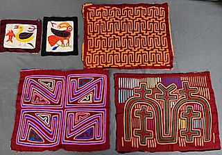 Group of 5 Vintage Molas