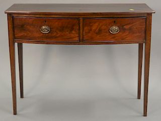Continental two drawer mahogany server. ht. 33in., lg. 43in.