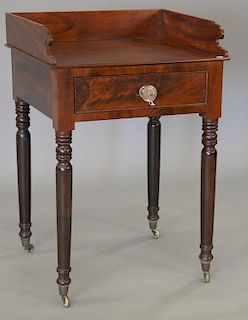 Sheraton mahogany one drawer stand, circa 1830. ht. 32in., wd. 22in., dp. 18in.