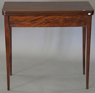Mahogany Federal style game table. ht. 30in., wd. 32in., dp. 16in.