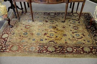 Contemporary Oriental area rug (wear). 5'5" x 8'.