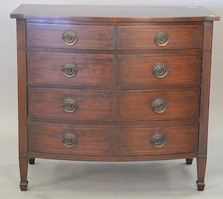 Two piece lot to include Kittinger Colonial Williamsburg bed and Kittinger mahogany chest marked Kittinger Buffalo. ht. 35in.