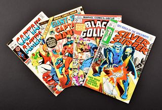 4 Marvel Comics, CAPTAIN AMERICA #116, SILVER SURFER #5, GIANT-SIZE CAPTAIN MARVEL #1, & BLACK GOLIATH #1
