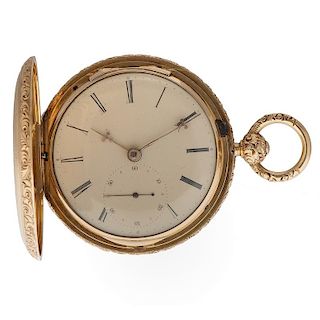 S.I. Tobias 14 Karat Yellow Gold Pocket Watch Ca 1836