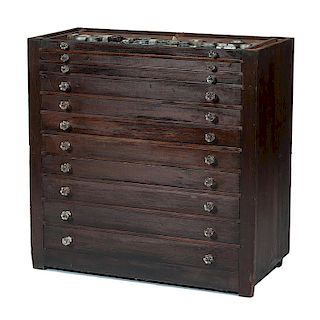 Watchmakers Parts Chest in Pine with Supplies