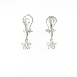 PT Flower Diamond Pierced Earrings