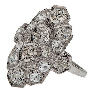 Diamond Filigree Ring in Platinum