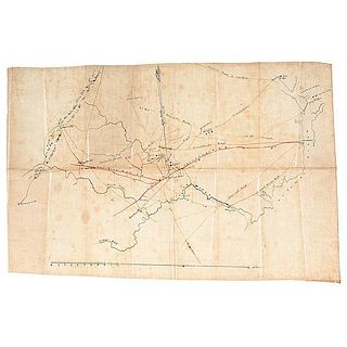 Manassas/ Bull Run/ Centreville/ Civil War-Date Maps Drawn by Confederate Engineer Col. David B. Harris, Plus 