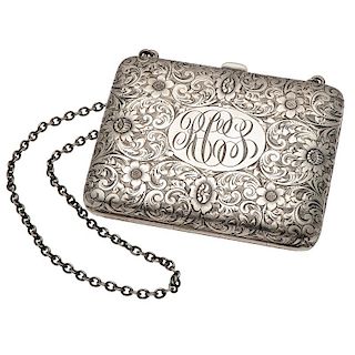 Sterling Silver Engraved Clutch