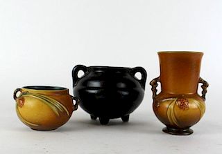 Grouping of Roseville pottery