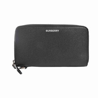 BURBERRY Burberry leather round folio long wallet black