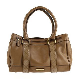 BURBERRY Burberry tote bag leather brown handbag