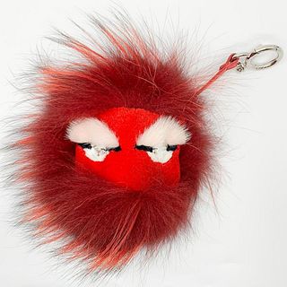 FENDI Fendi Charm Monster Red Pom Keychain Keyring