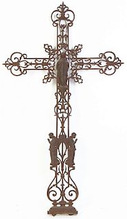 A French Iron Cross, Height 48 1/4 inches.