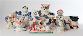 A Collection of Whimsical Ceramic Articles, Height of tallest 10 inches.