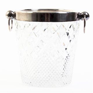 A Cut Glass Wine Cooler, Height 8 1/2 inches.