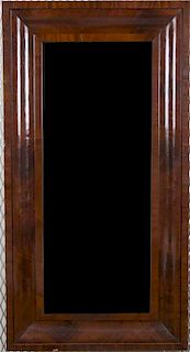 * An American Empire Mahogany Mirror, Height 43 1/2 x width 23 inches.
