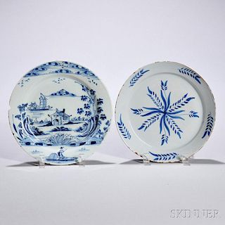 Two Tin-glazed Earthenware Dishes