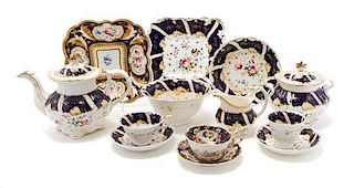 A Coalport Porcelain Partial Coffee and Dessert Service, Height of tallest 9 1/2 inches.