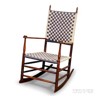 Shaker Turned Maple Rocking Chair with Tape-woven Seat
