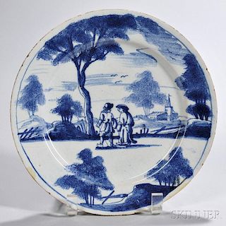 Tin-glazed Earthenware Country Folk Plate