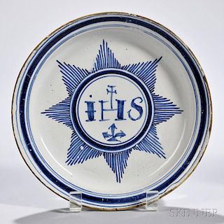 Tin-glazed Earthenware Religious Plate