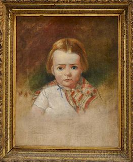American School, 19th Century       Portrait of a Child.