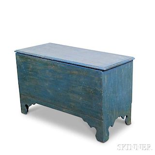 Blue-painted Blanket Chest