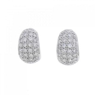 K18WG Pave Diamond Earrings 
