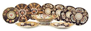 * A Collection of English Porcelain Articles, Width of widest 15 inches.